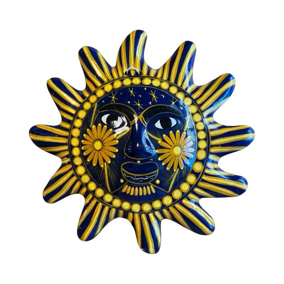 Handmade Other - Talavera Mexican Folk Art, 9” Sun Ceramic Wall Hanging